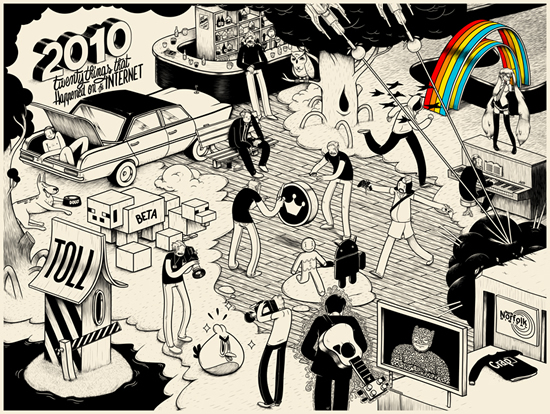 20 choses qui sont arrivés sur internet en 2010 illustré par MCBESS #20things 1