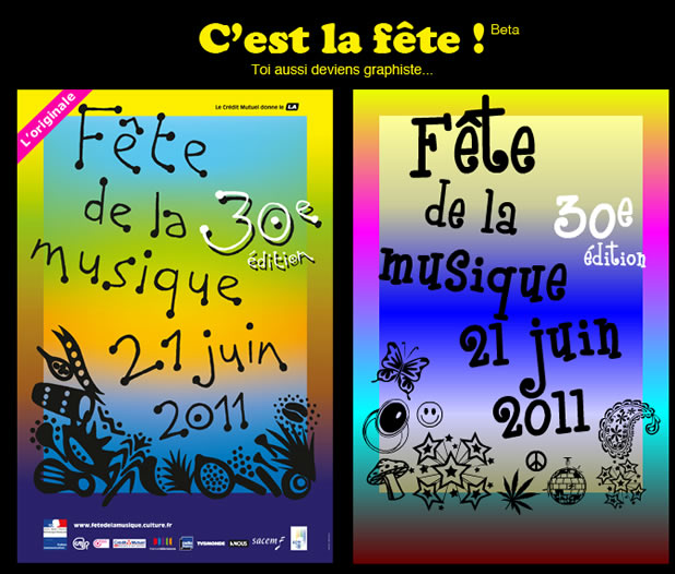 C'est la fête de la musique - générateur de l'affiche 2011 1