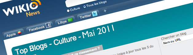 Le classement Wikio Culture de septembre 2011 1