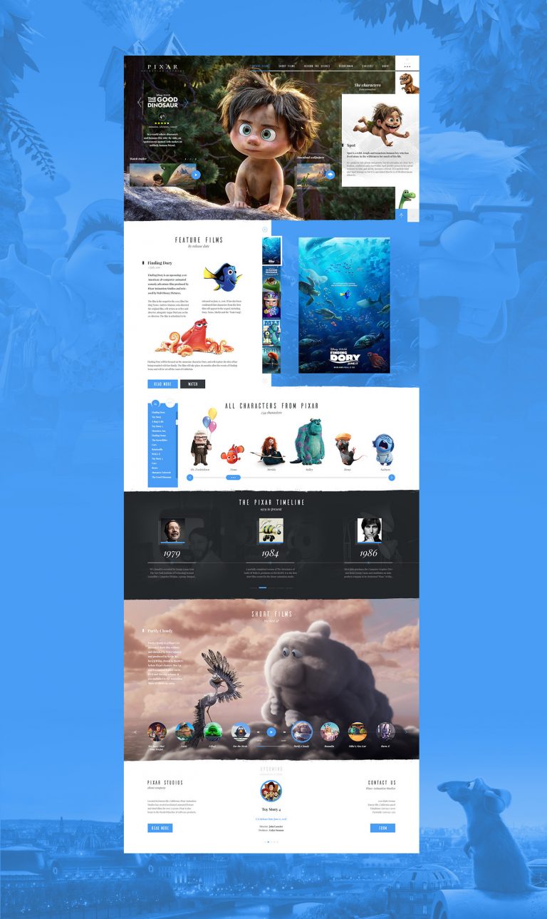 [UI Design] Un concept pour le site Pixar