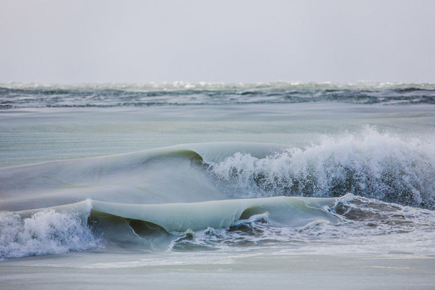 Photographies : Des vagues gelées dans le Massachussets 5