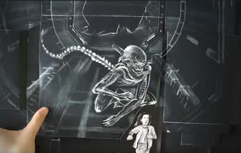 Animation Flipbook Alien Covenant - Quand le monstre prend vie