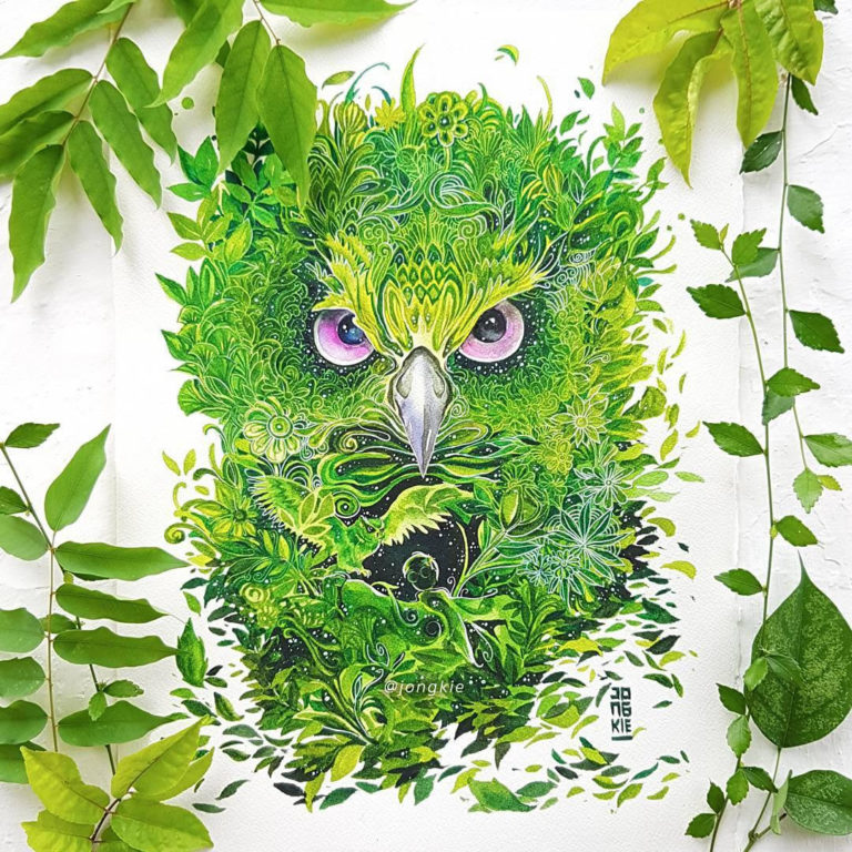 [Aquarelles] Les illustrations d’animaux magnifiquement colorées de Jongkie