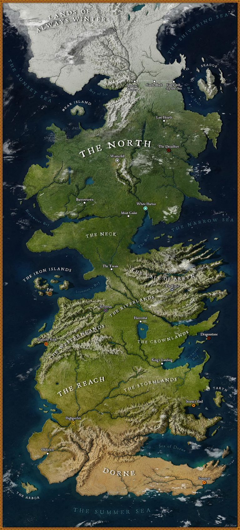 La carte de Game of Thrones en HD