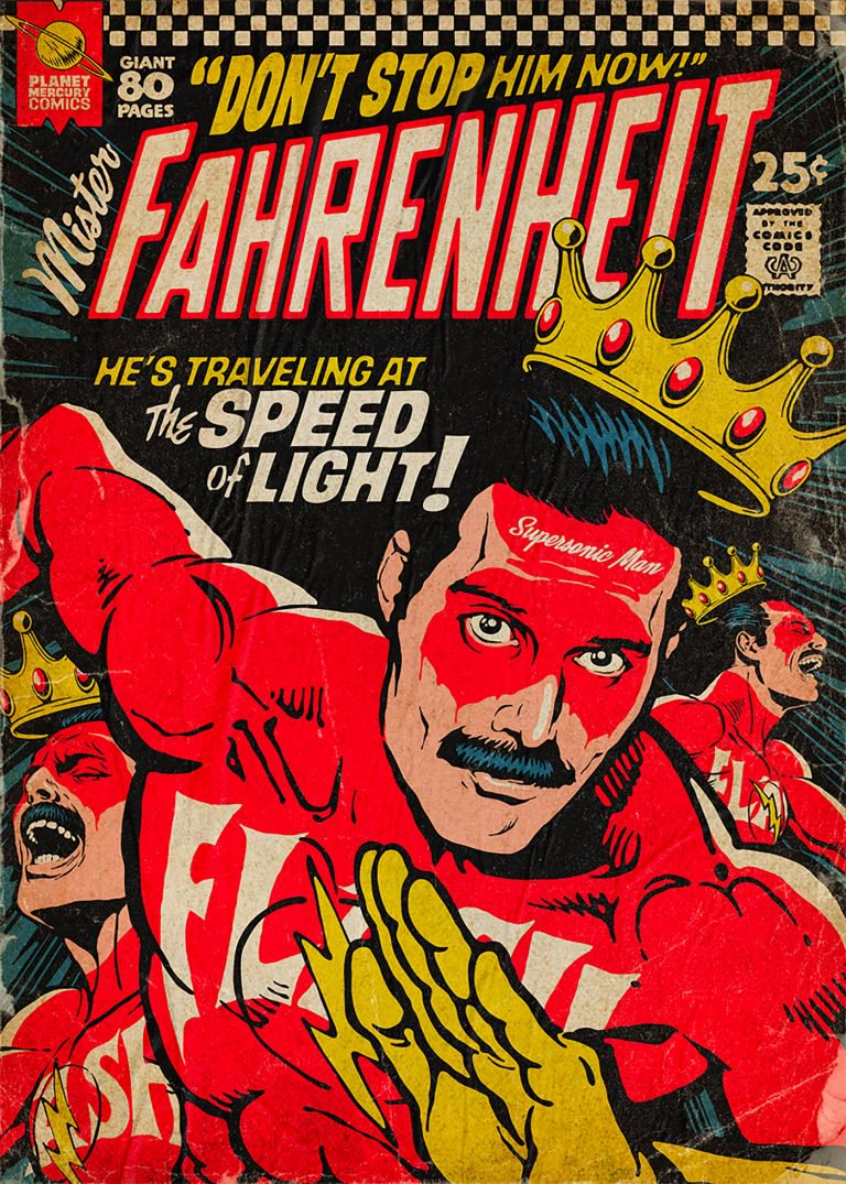 Pop Culture : Illustration de Freddie Mercury en mode comics ! 2