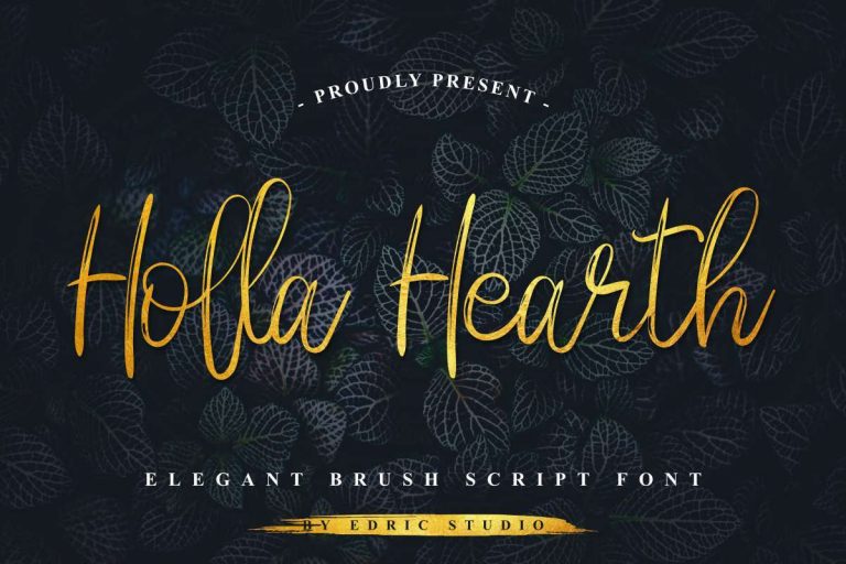 Typographie gratuite : Holla Hearth