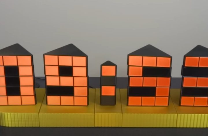 Une Horloge imprimée en 3D style Rubik's cube 1