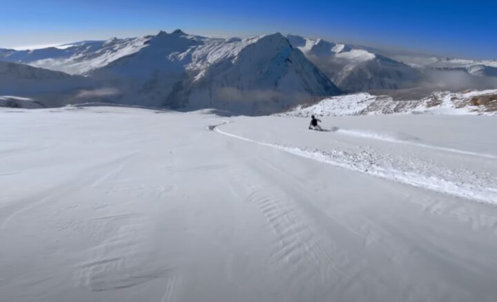 Snowboarding POV 4K magnifique 1